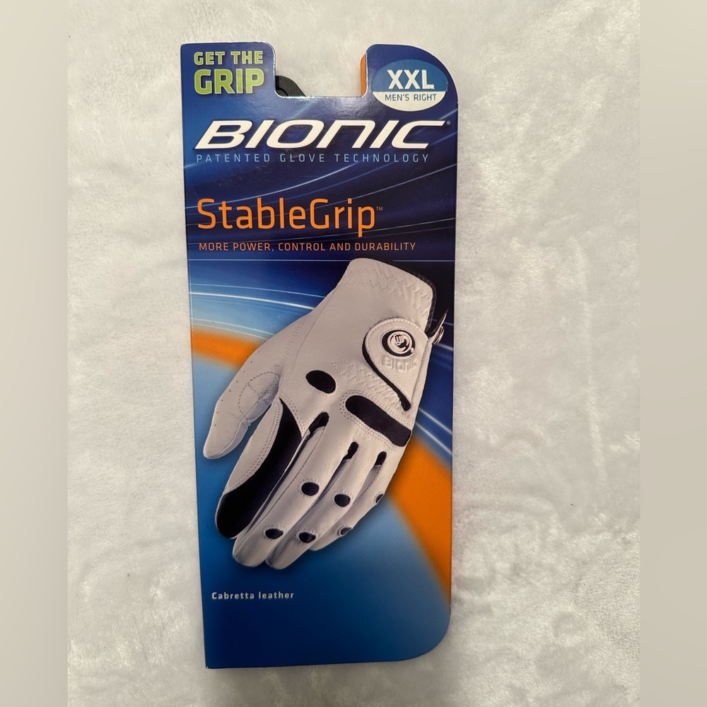 NWT Bionic Men’s XXL golf glove. Washable. Men’s right (lefty golfer)